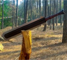 Custom Handmade Carbon Steel Blade Tactical Machete Sword |Hunting Sword Camping picture