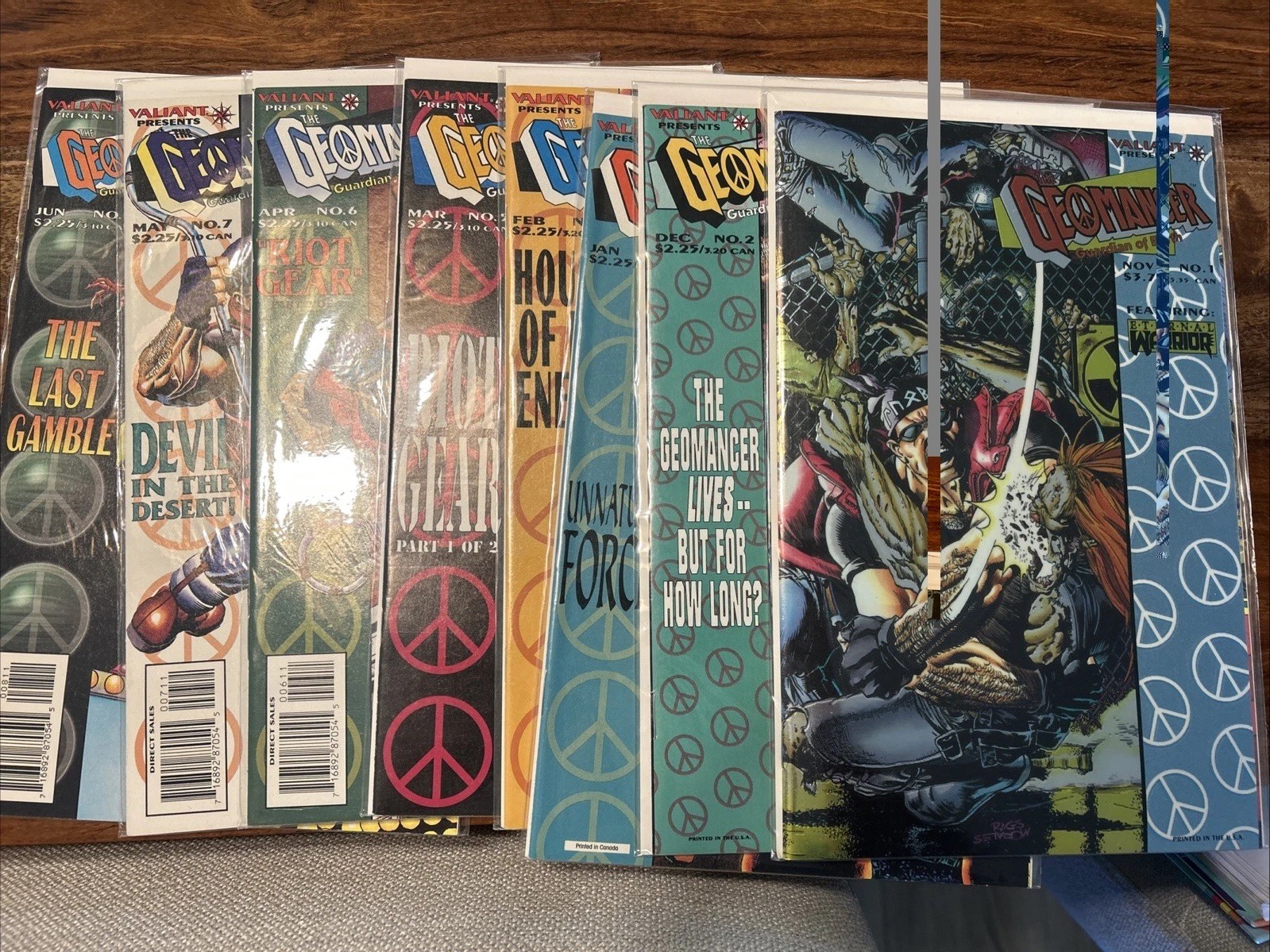 Geomancer #1-8 Comic Lot 8 Issues Valiant Comics 1994