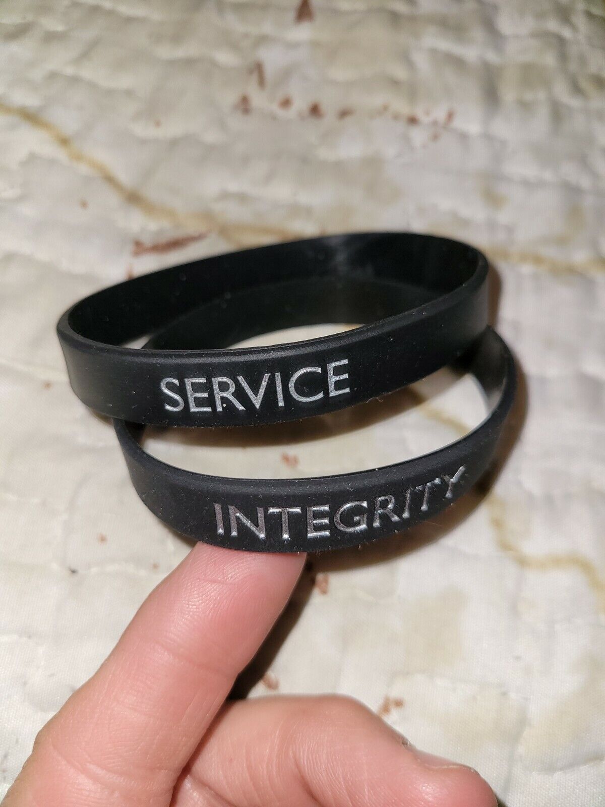 Wounded Warrior Project Black Wrist Band integrity, service 
