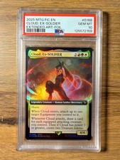 Magic MTG Final Fantasy Cloud Ex-SOLDIER #0168 Mythic Extended Art *FOIL* PSA 10 picture