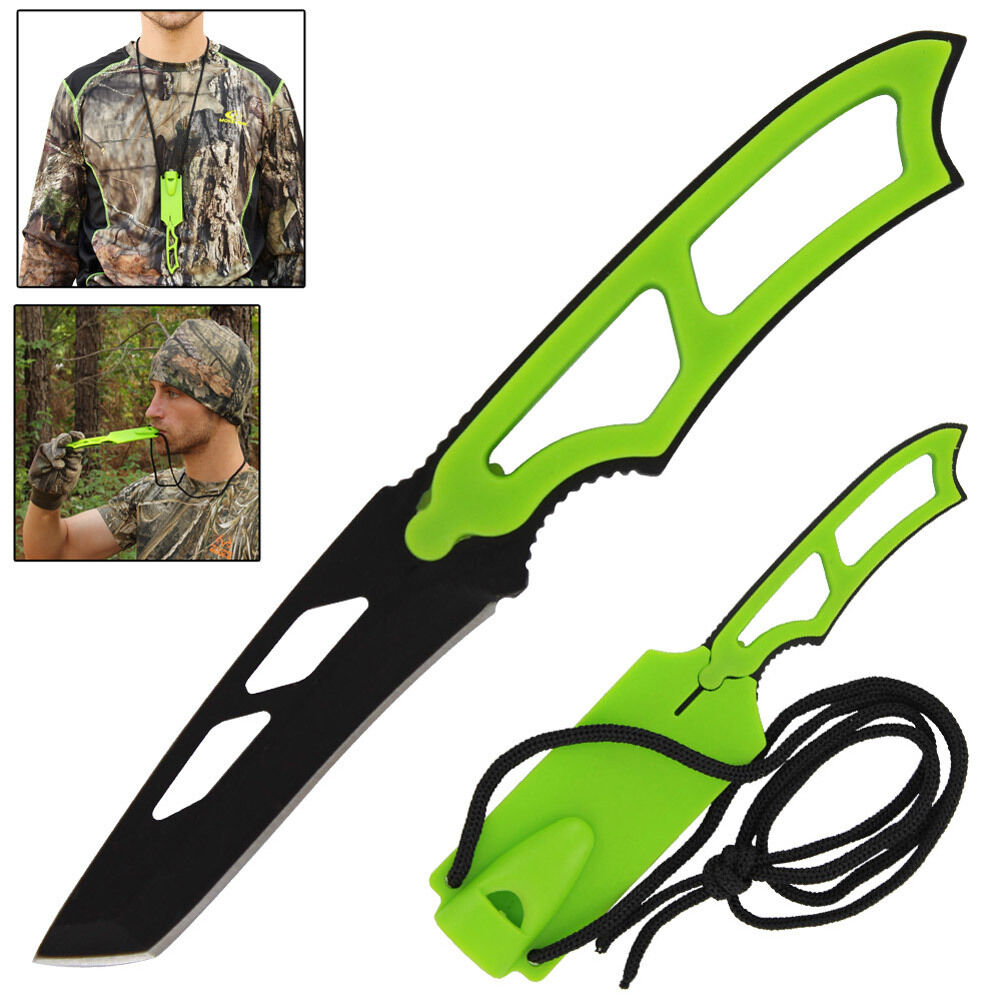 Tactical Zombie Warrior Full Tang Emergency Neck Knife 