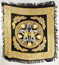 Celtic Pentagram Triple Moon Goddess Altar Tarot Cloth 18 X 18 Pagan Wicca picture