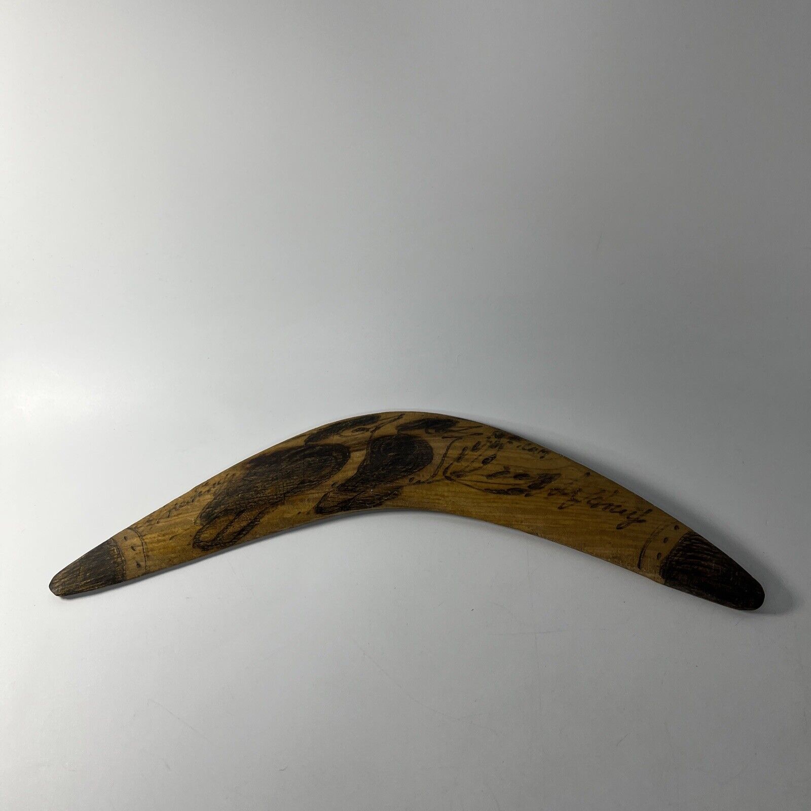 Vintage Australian Aboriginal Mangrove Timber Boomerang, Tribal Hunter 13.5”