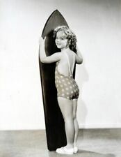 Shirley Temple With Surfboard  8x10 Glossy Photo picture